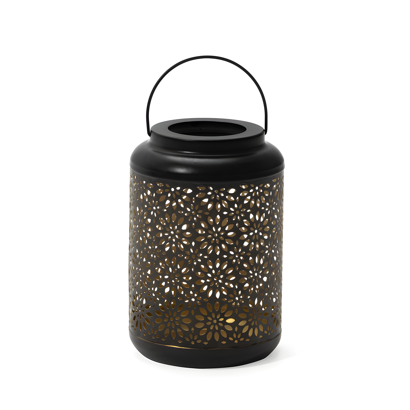 8.75" H Metal Wire Solar Powered Outdoor Hanging Lantern