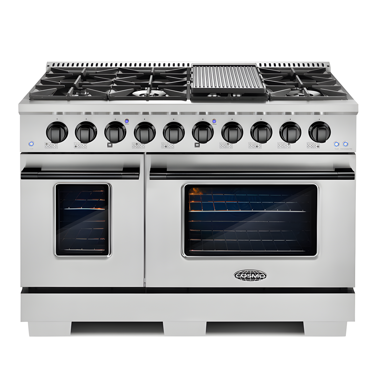 Cosmo 48" 5.5 Cubic Feet Smart Natural Gas Free Standing Range with 8 Burners
