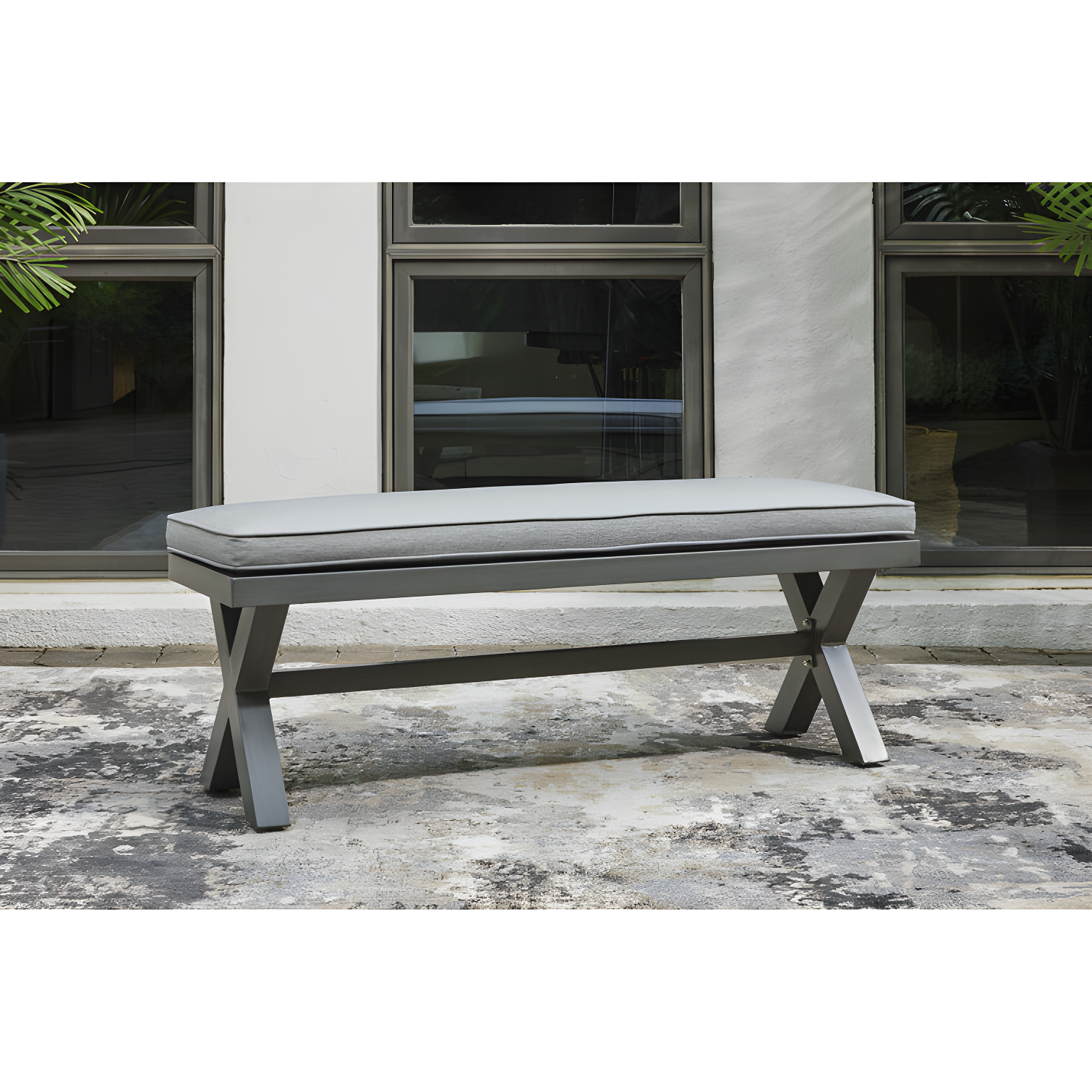 Erdita Aluminum Outdoor Bench
