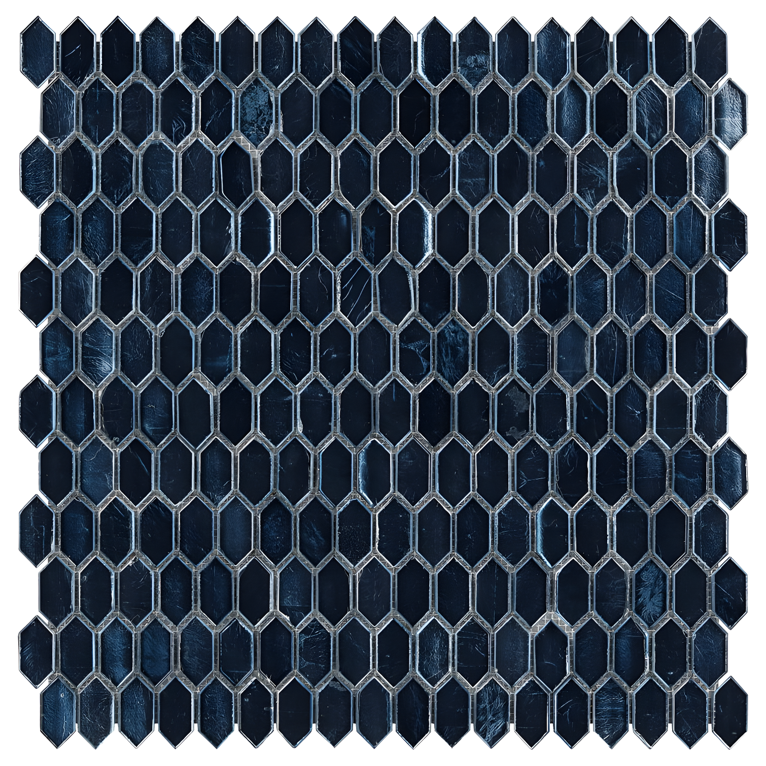Whisper 11.61" x 11.73" Polished Mini Picket Glass Mosaic Wall Tile (0.94 Sq. Ft. / each)