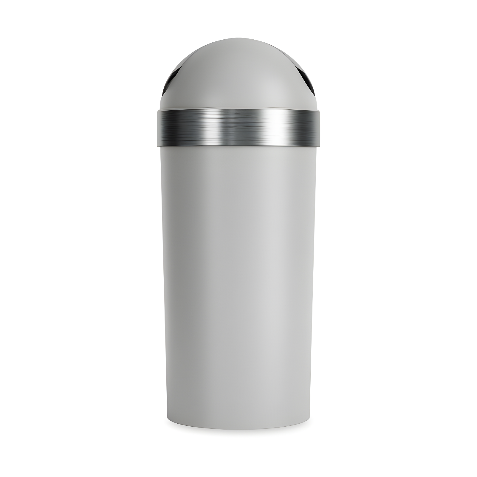 Umbra 16.5gal Venti Can Gray/Nickel: Indoor Swing-Top Trash Can, Polypropylene, 35" Height, 14.6" Width, 5.6 lbs