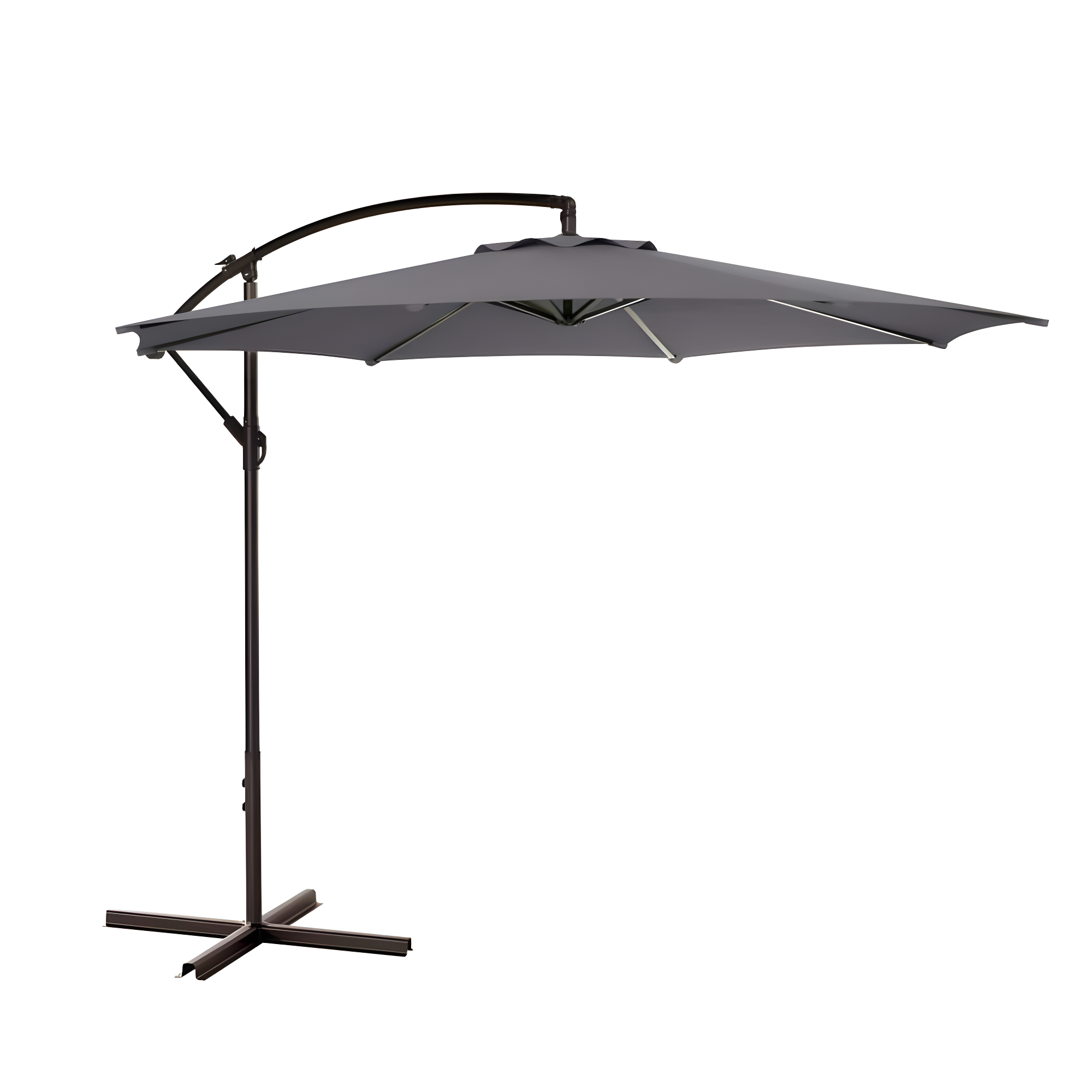 Polytrends Weller 10-foot Offset Cantilever Hanging Patio Umbrella Gray