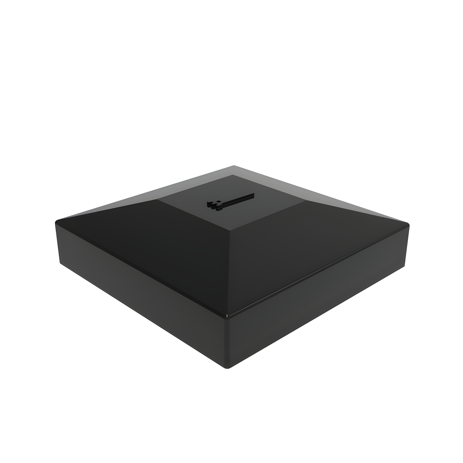 Athens 2.5-in x 5-in Gloss Black Aluminum Dome Cap