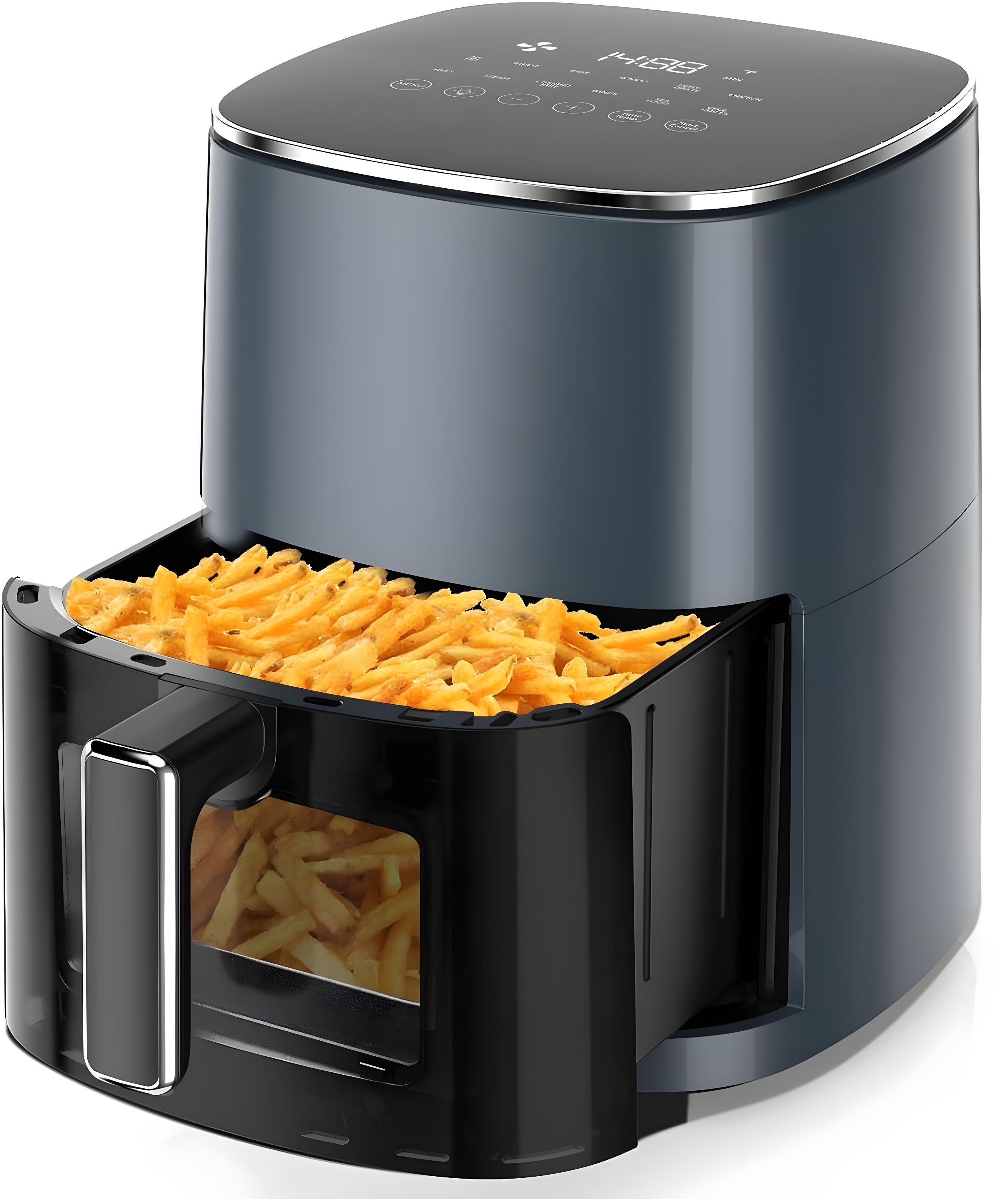 Air Fryer, 6-Quart Smart Air Fryer, 12-in-1 Functions - Air Fry, Roast, Reheat, Dehydrate, Bake, Steam, and More, 400Â°F Max Temperature, Grey