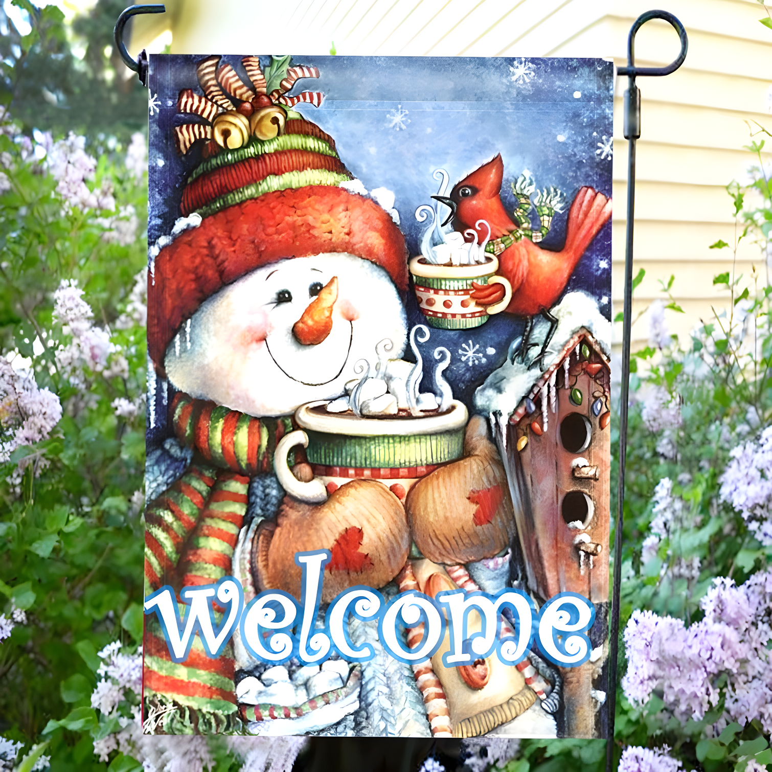 Four Seasons 2-Sided Polyester 18 x 12 in. Garden Flag (Set of 4) (Set of 4)