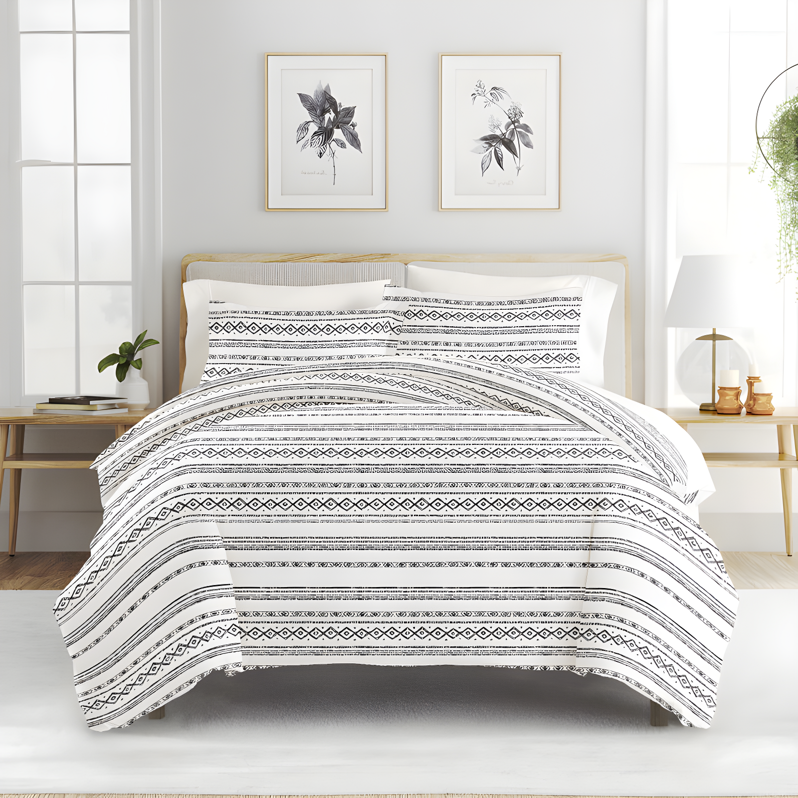 Geo Threads Pattern Duvet Cover Set