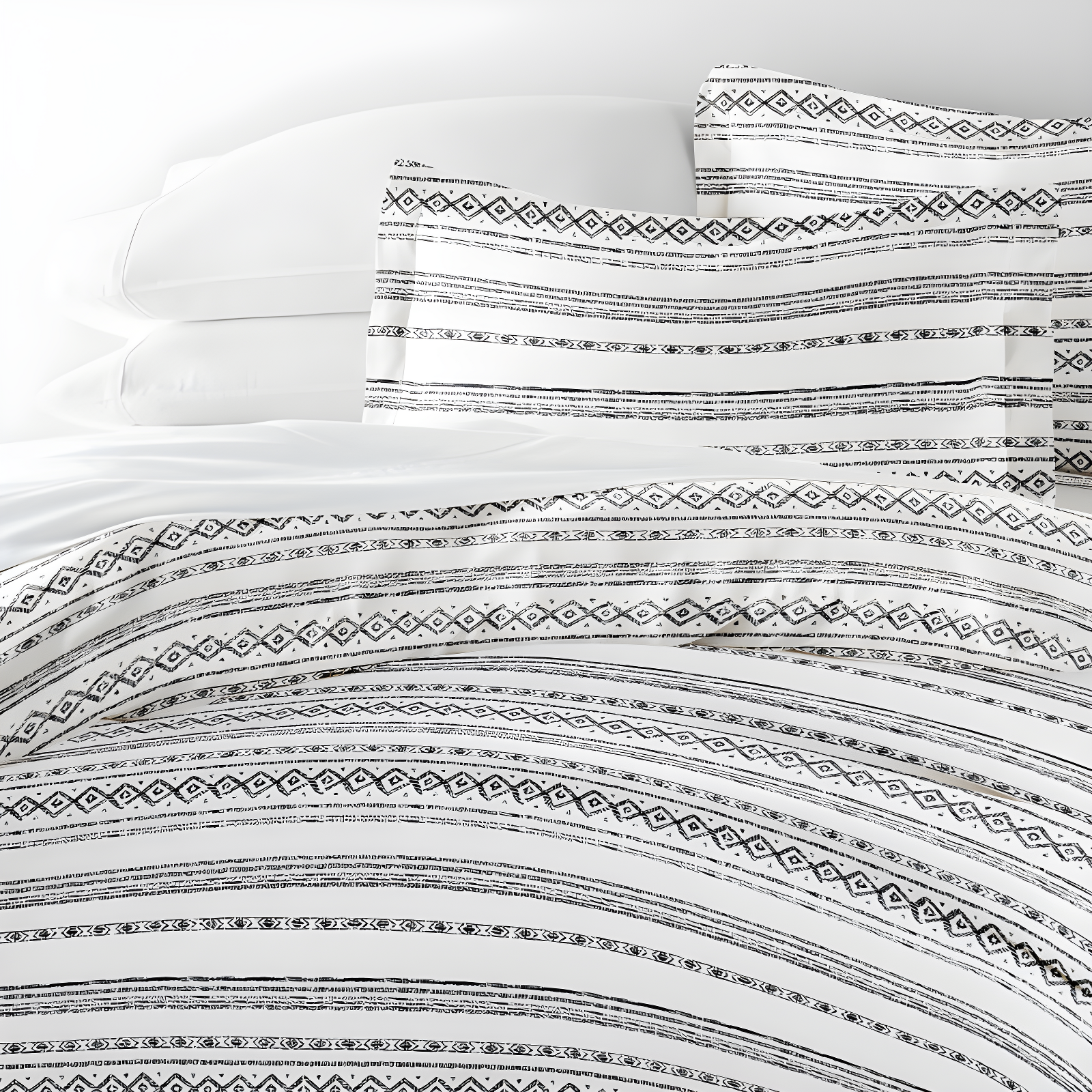 Geo Threads Pattern Duvet Cover Set