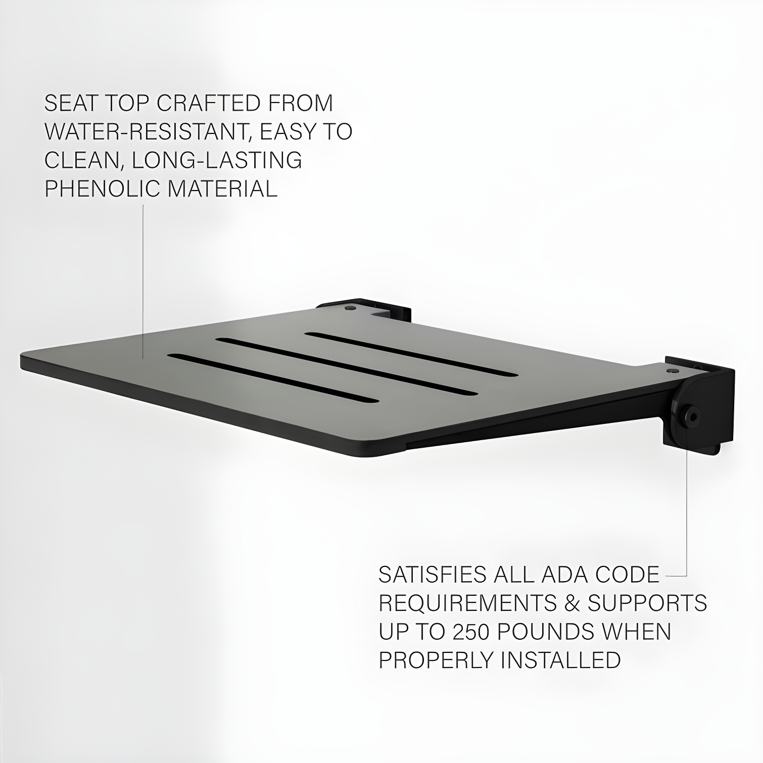 SlimLine Folding Shower Bench Seat