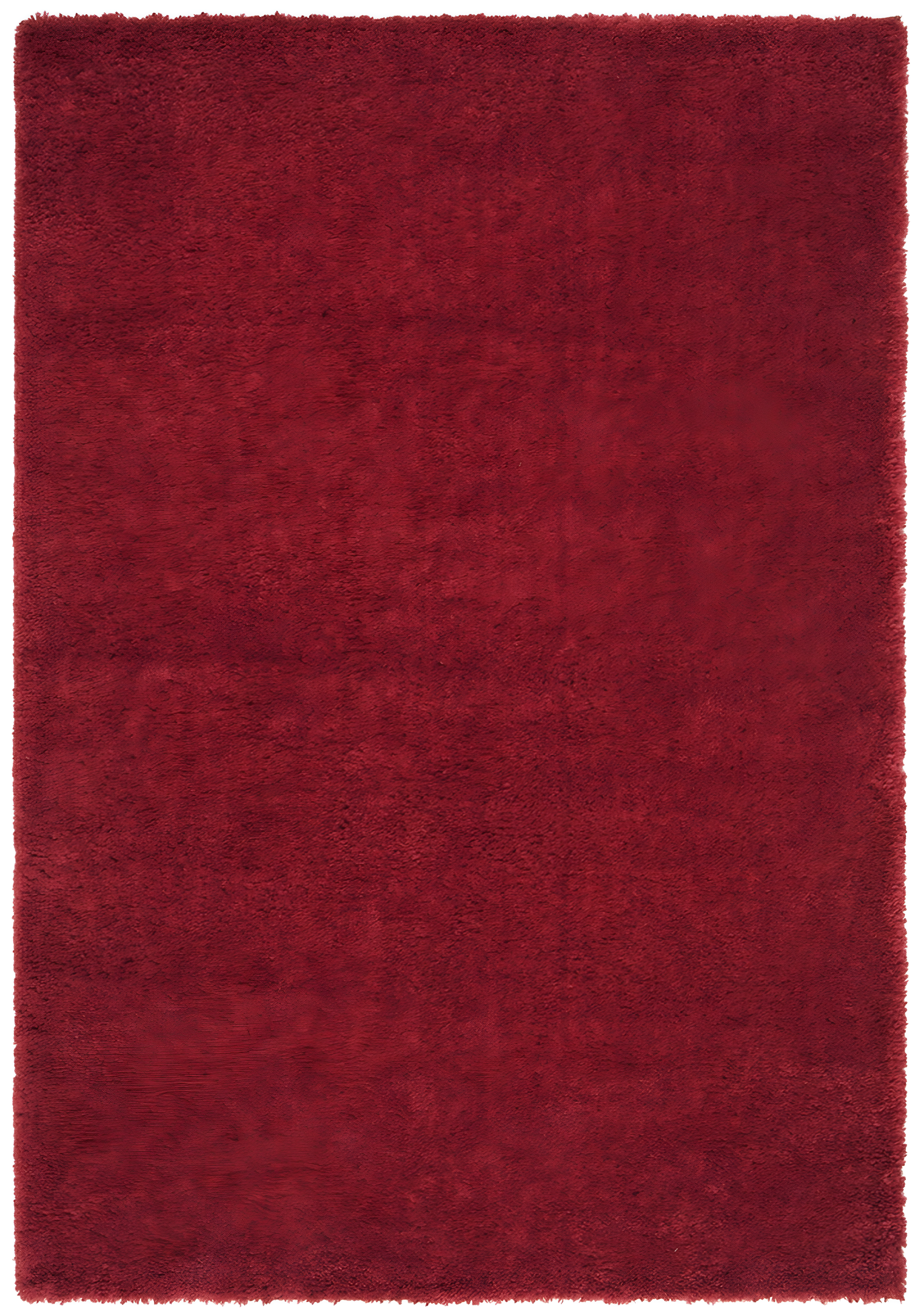 SAFAVIEH August Carlene Solid Plush Shag Area Rug, Red, 10' x 14'