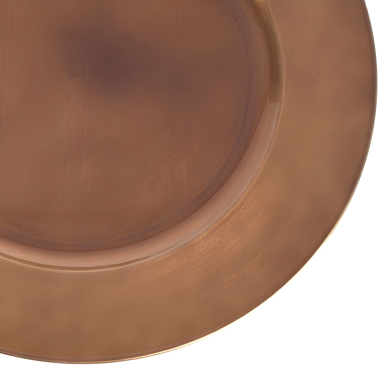 Saro Lifestyle Classic Solid Color Charger Plates, Copper, 13" Round