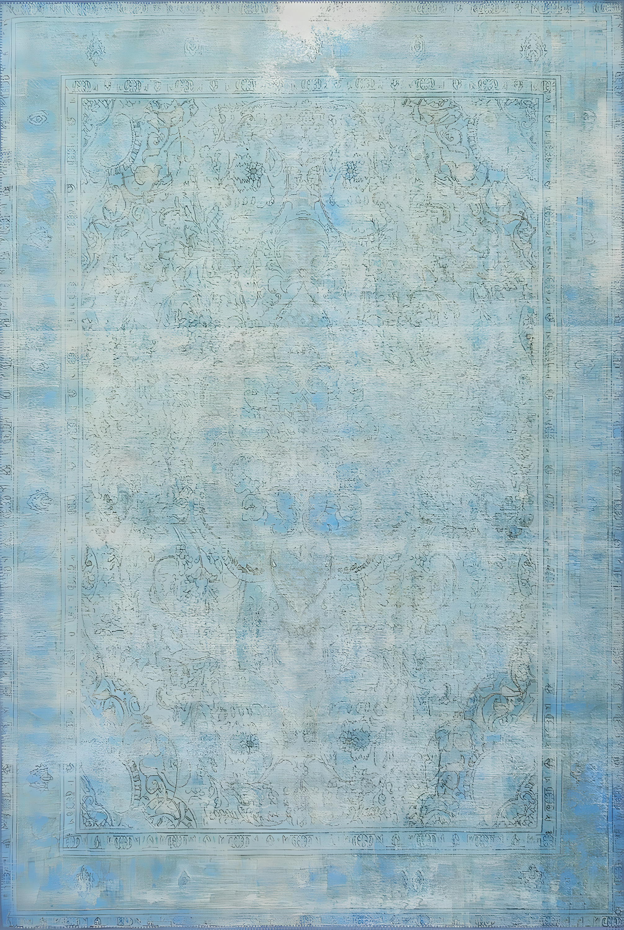 Loloi II Loren Collection LQ-08 Aqua Oriental Area Rug 2'-3" x 3'-9"