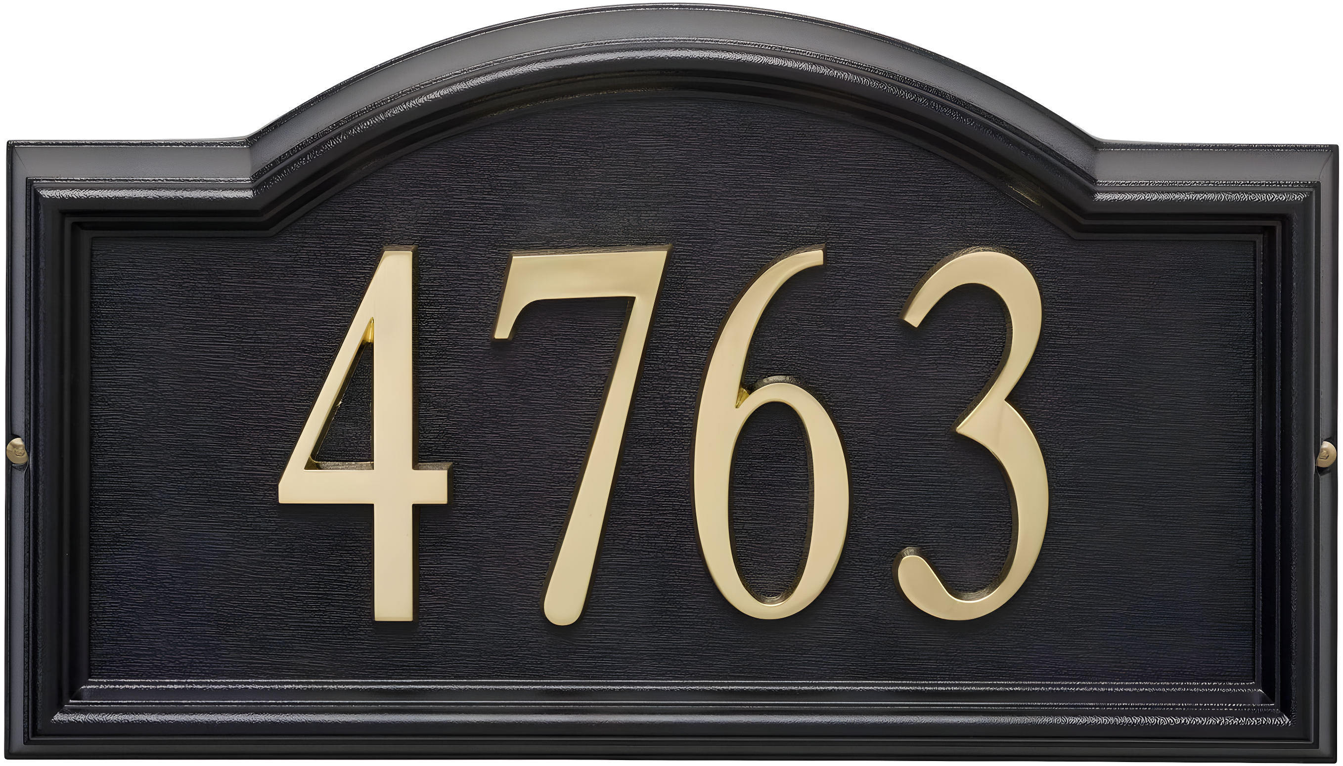 Black Metal Arch Address Plaque Frame