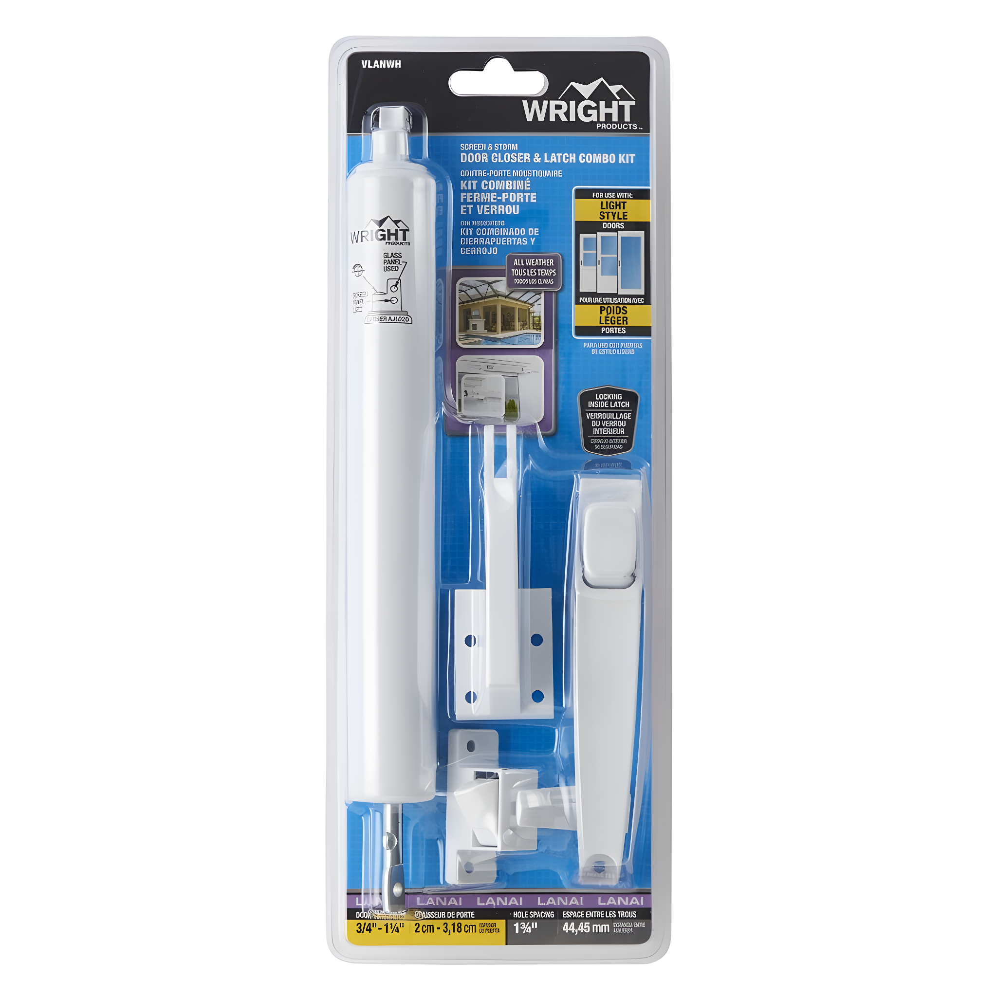 Wright White Steel Lanai Door Repair Kit 1 pk
