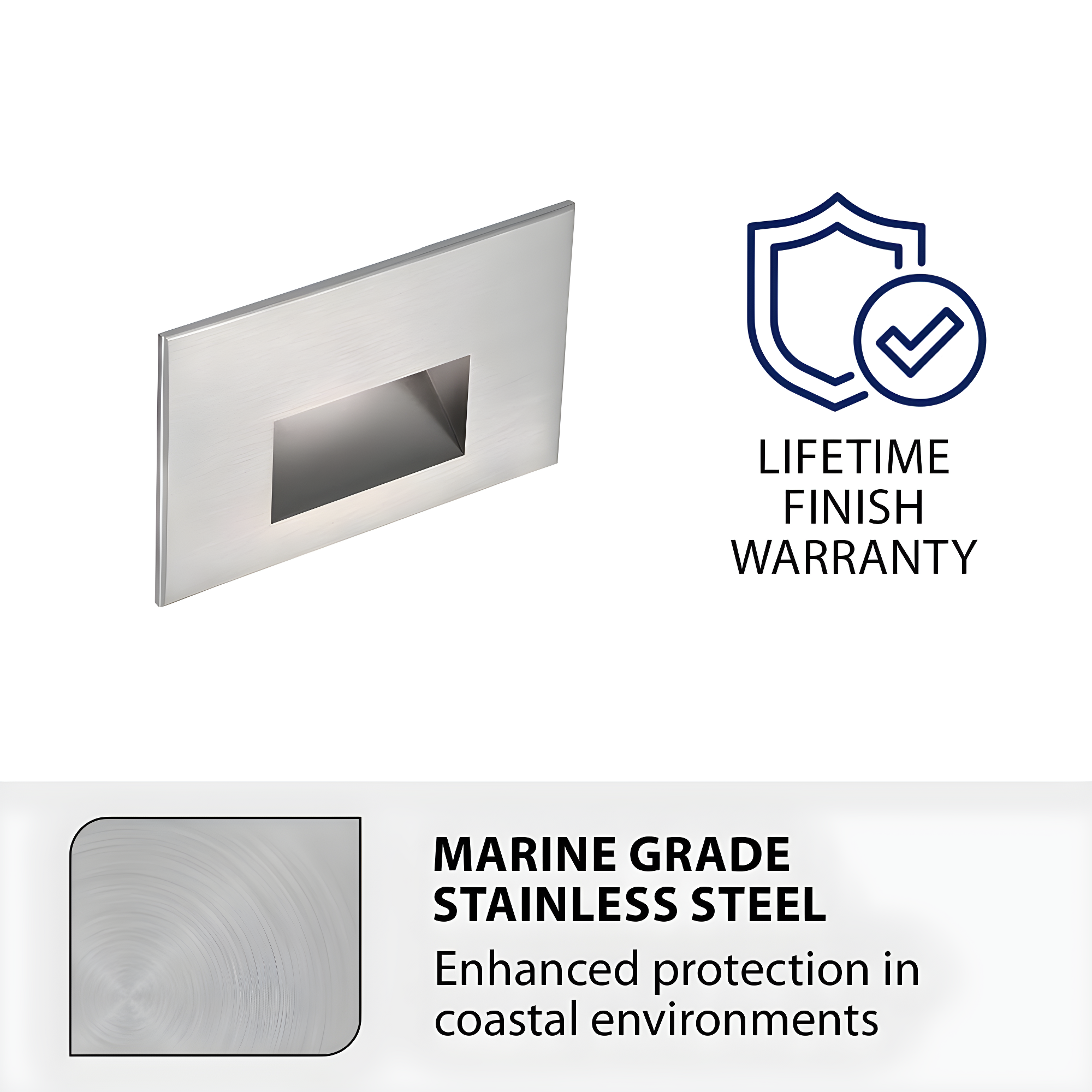 Wac Lighting 4011 5" Wide Horizontal Led Step And Wall Light - Stainless Steel