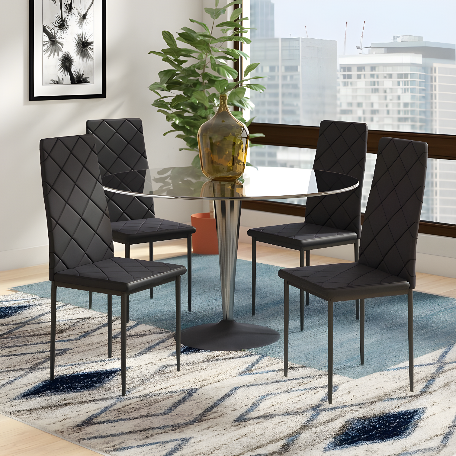 Dalisa 18.11'' H Tufted Faux Leather Upholstered Parsons Chair