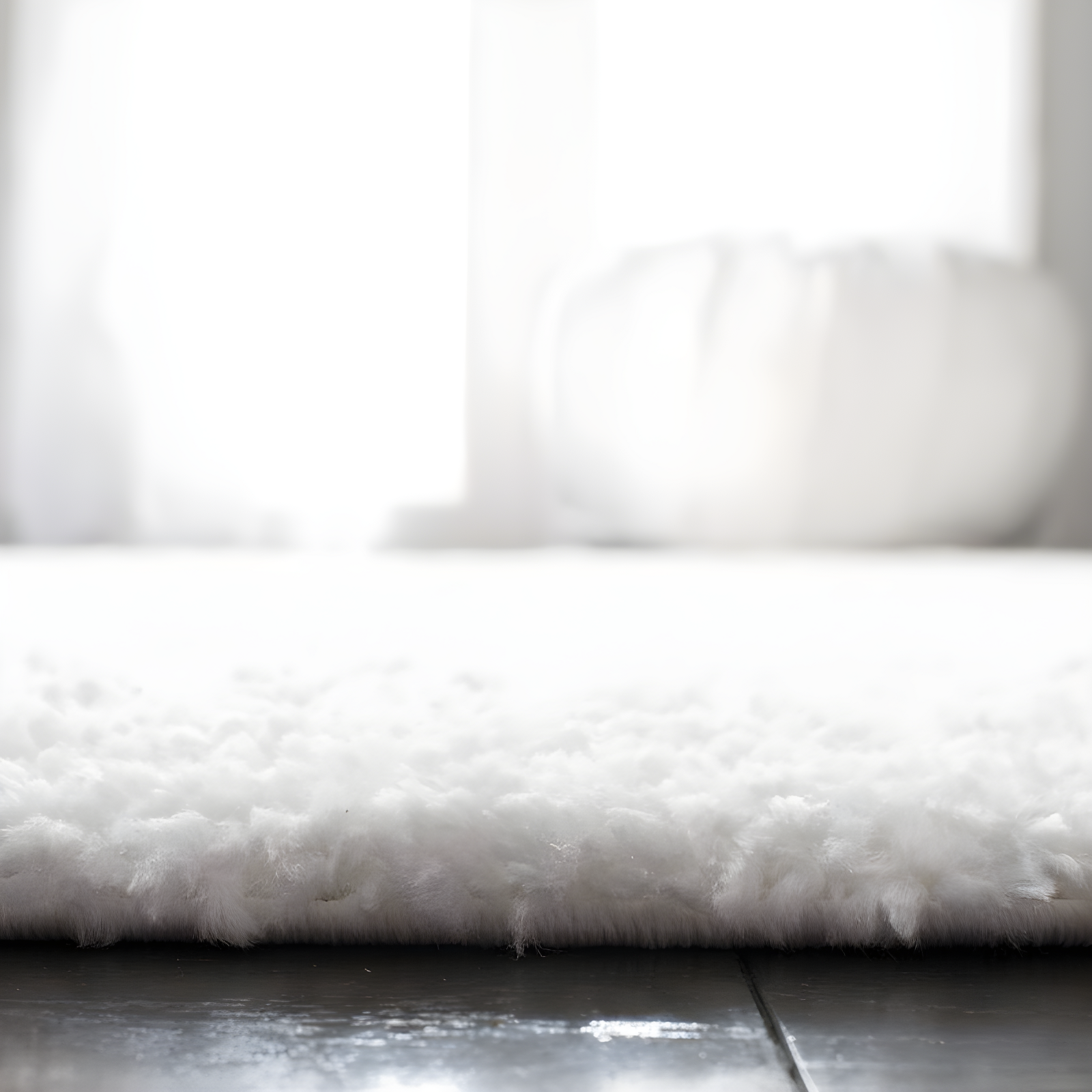 August Shag 900 AUG900 Power Loomed Indoor Runner Rug - White - 2'3"x6' - Safavieh