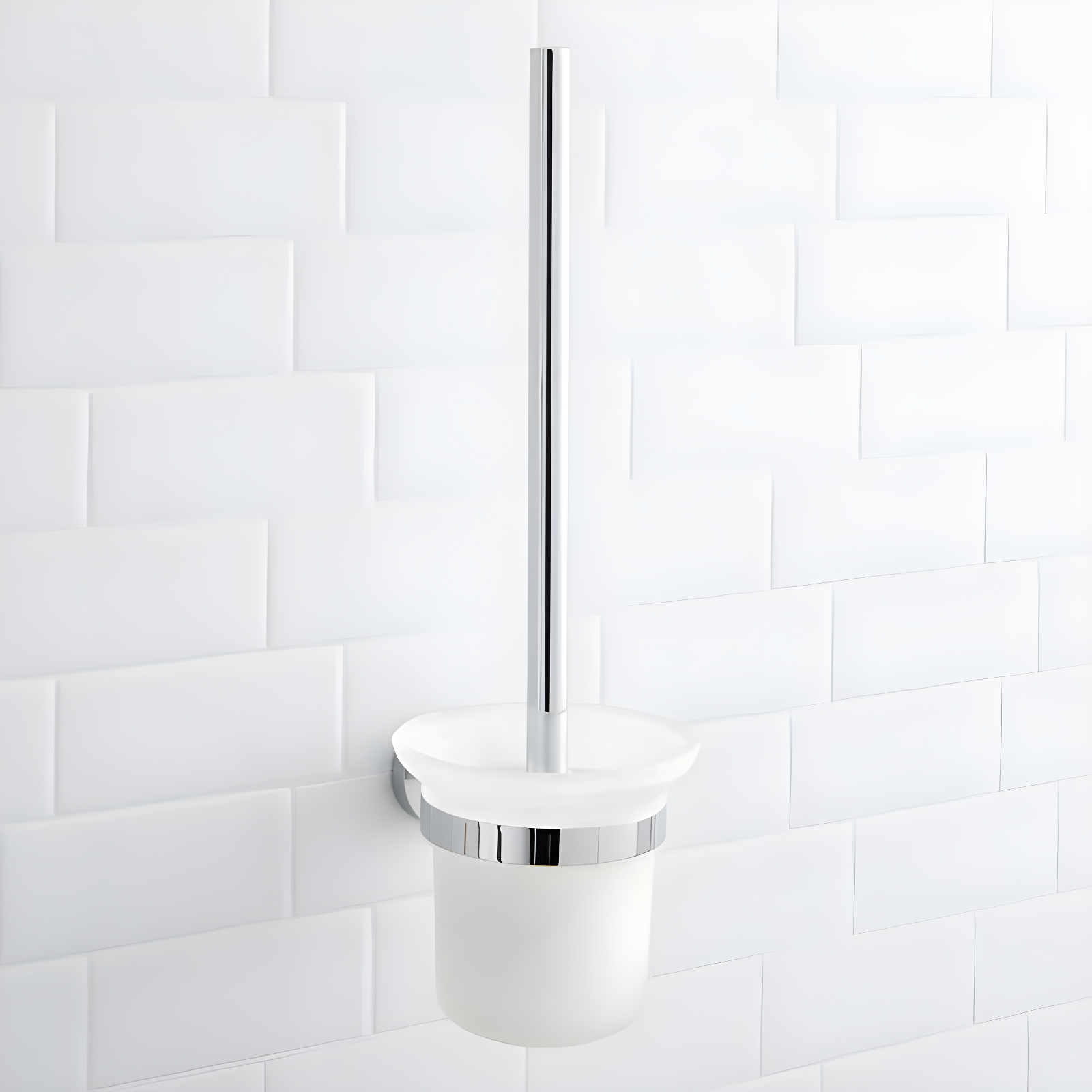 Signature Hardware Ceeley Collection Metal Wall Mounted Toilet Brush and Holder