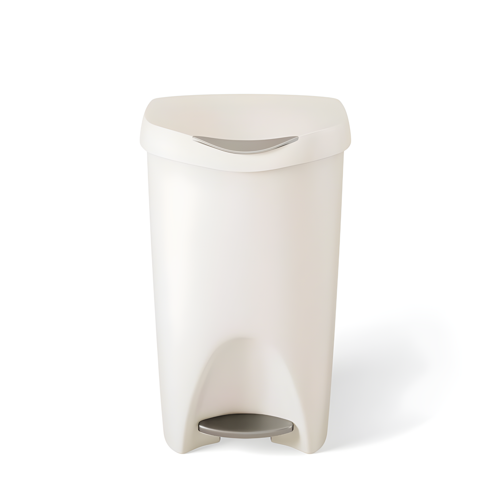 Umbra 13gal Brim Step Trash Can Sand: Kitchen Trash Can, Quiet Closing Lid, Polypropylene, Indoor, 50 Quart Capacity