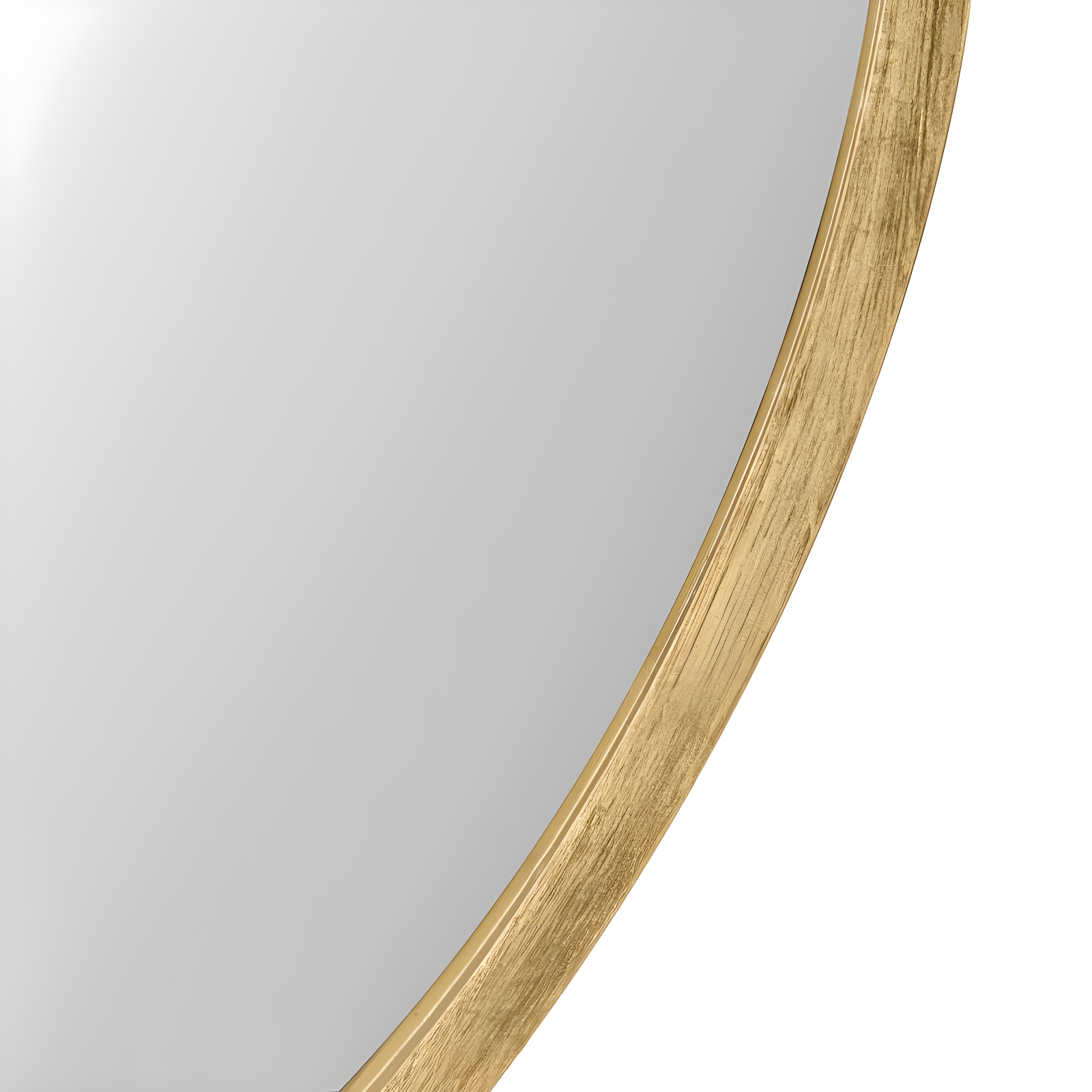 26" x 26" Travis Round Wood Accent Wall Mirror Gold - Kate and Laurel All Things Decor: Vanity, Decorative, No Assembly Required