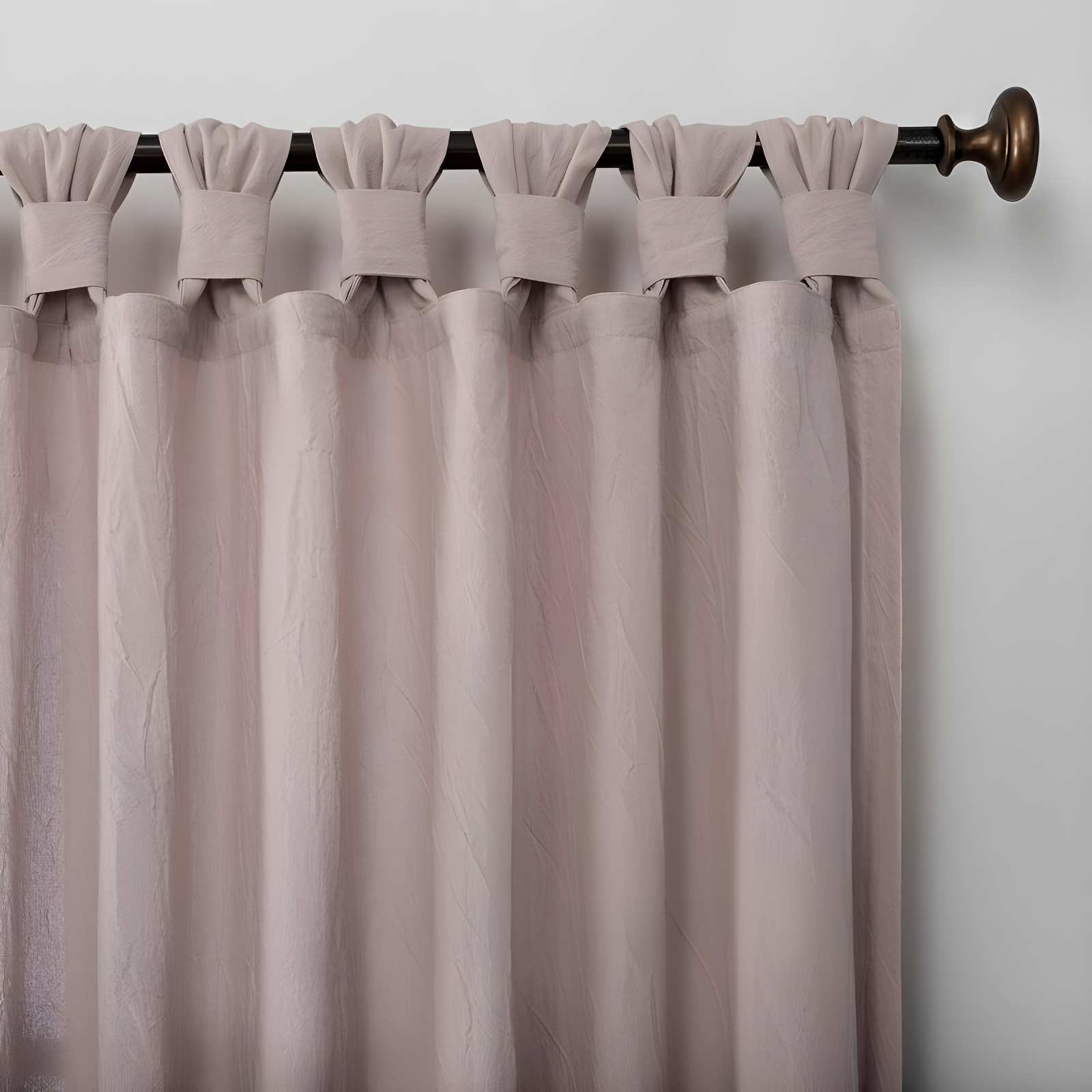 52"X84" Archaeo Light Filtering Outdoor Washed Cotton Twist Tab Curtain Panel Pink: Traditional Window Decor