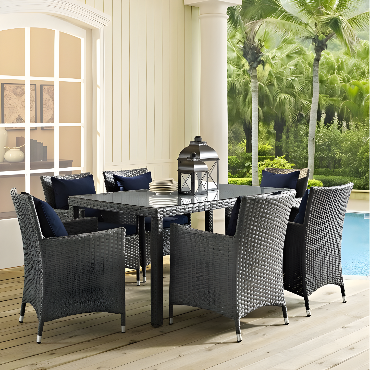 Modway Sojourn 7 Piece Dining Set