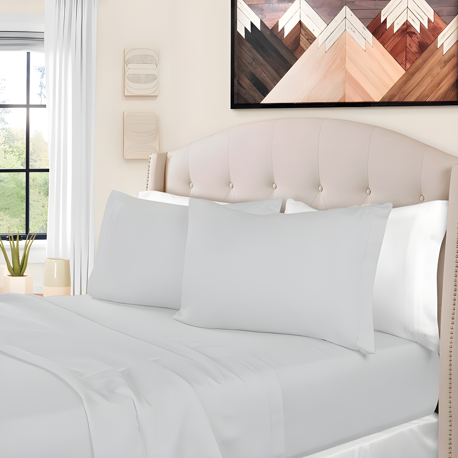 Superior Egyptian Cotton Deep Pocket Solid Luxury 1500 Thread Count Sheet Set