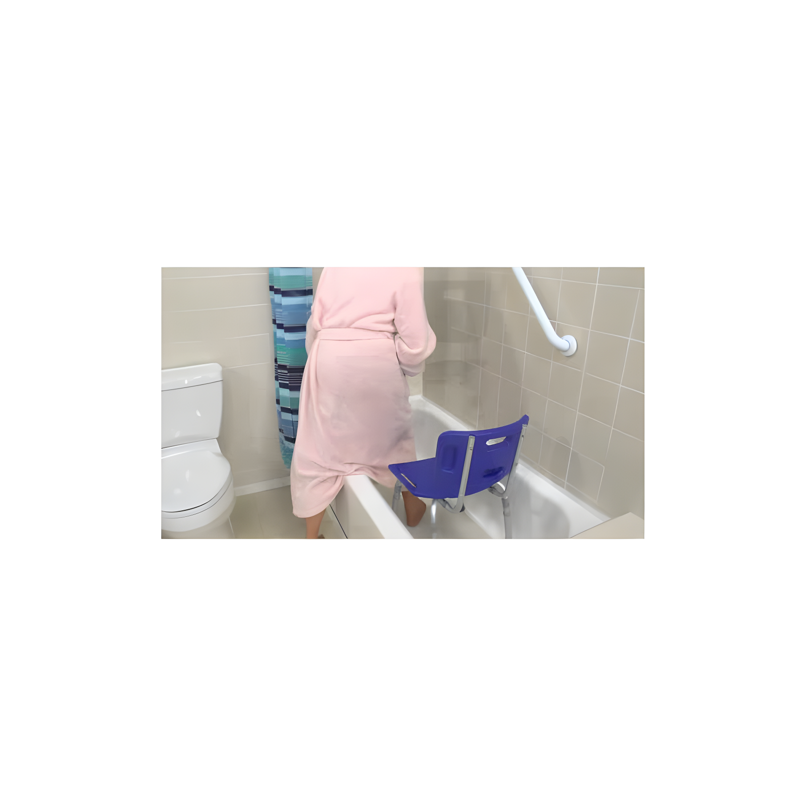 Drive Medical Bathroom Safety Shower Tub Bench Chair with Back, Gray