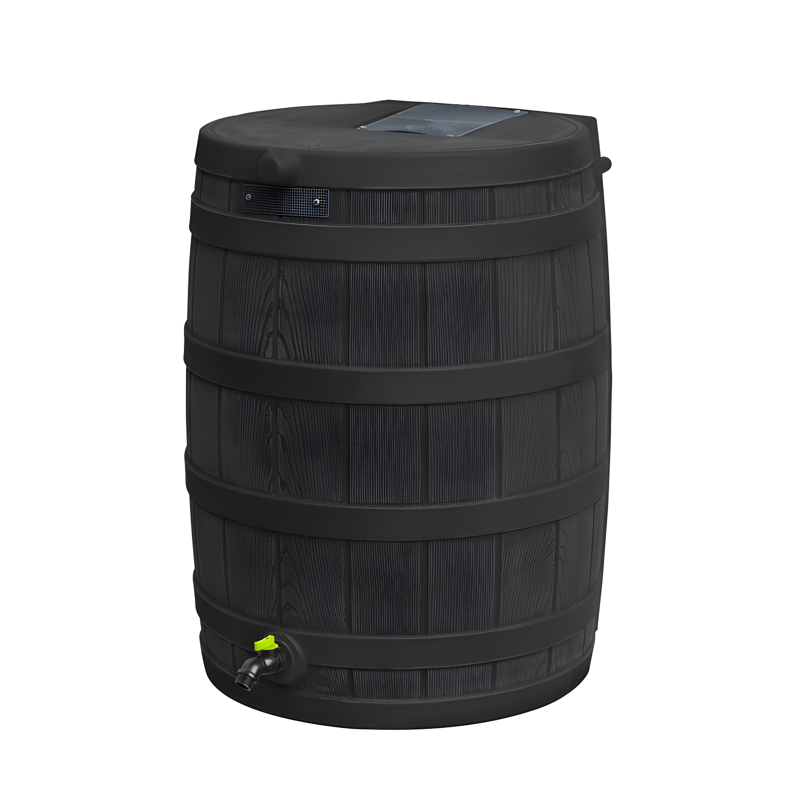 Good Ideas 50 Gallons Plastic Drainable Dual Overflow Rain Barrel