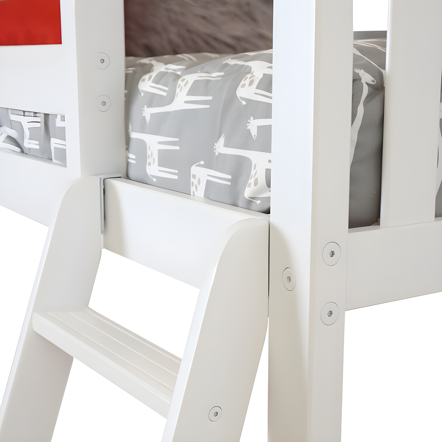 Forbes Twin Pine Loft Bed with Shelves