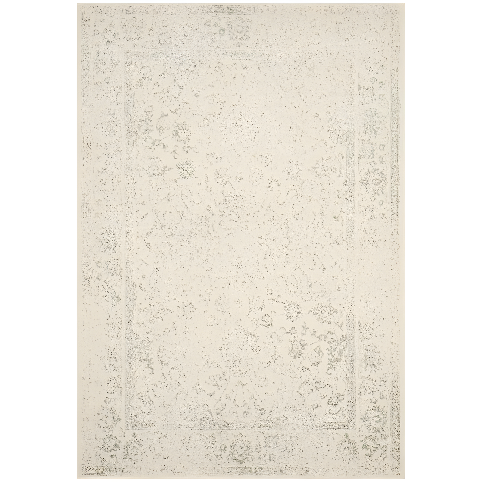 Adirondack ADR109 Machine Made Indoor Area Rug - Ivory/Sage - 6'x9' - Safavieh