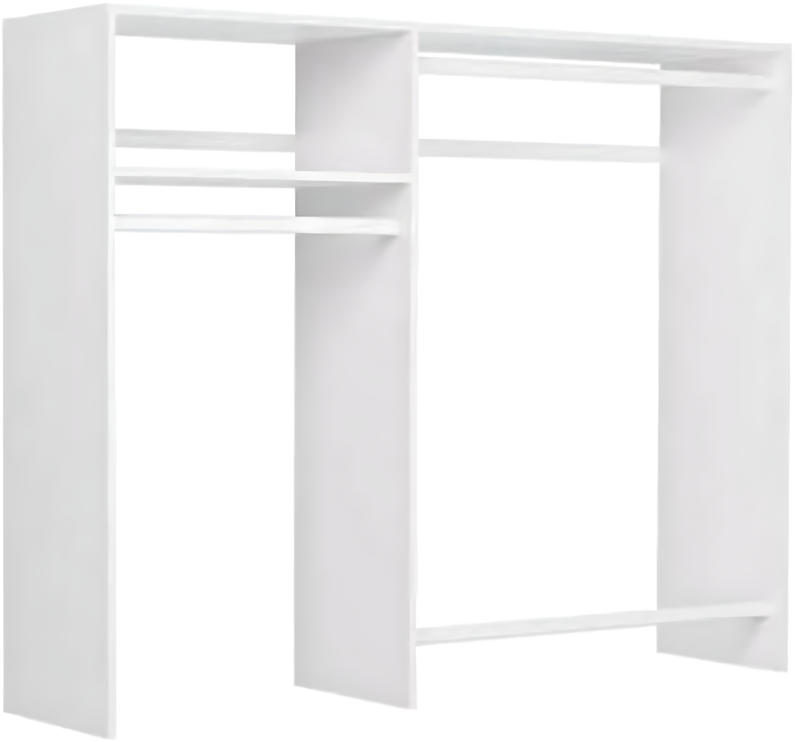 Easy Track Hanging Closet Kit Wardrobe Storage Clothing Organizer Rack, White