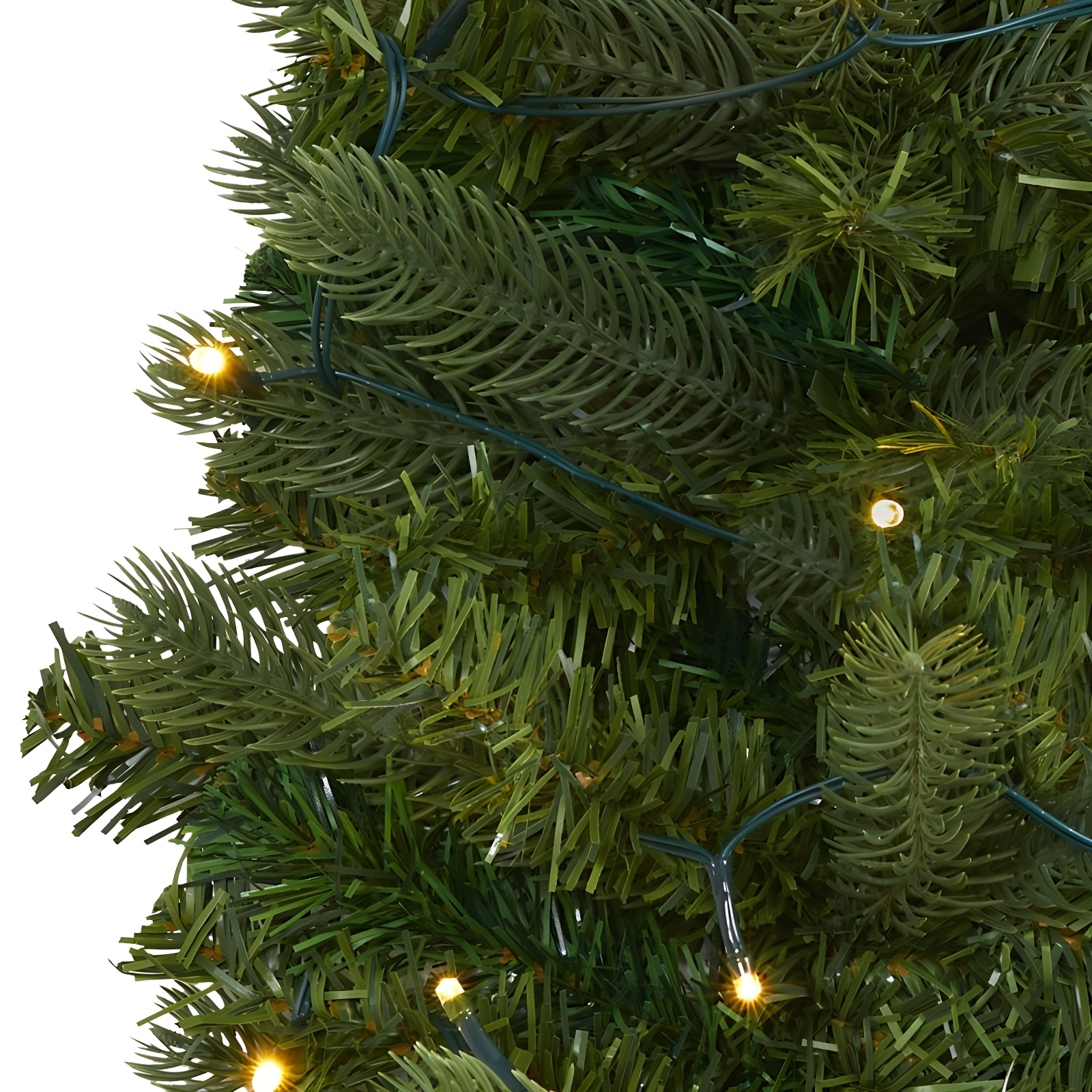 Nearly Natural 2-ft Flat Back Wall Hanging Artificial Christmas Tree with 20 Clear LED Lights