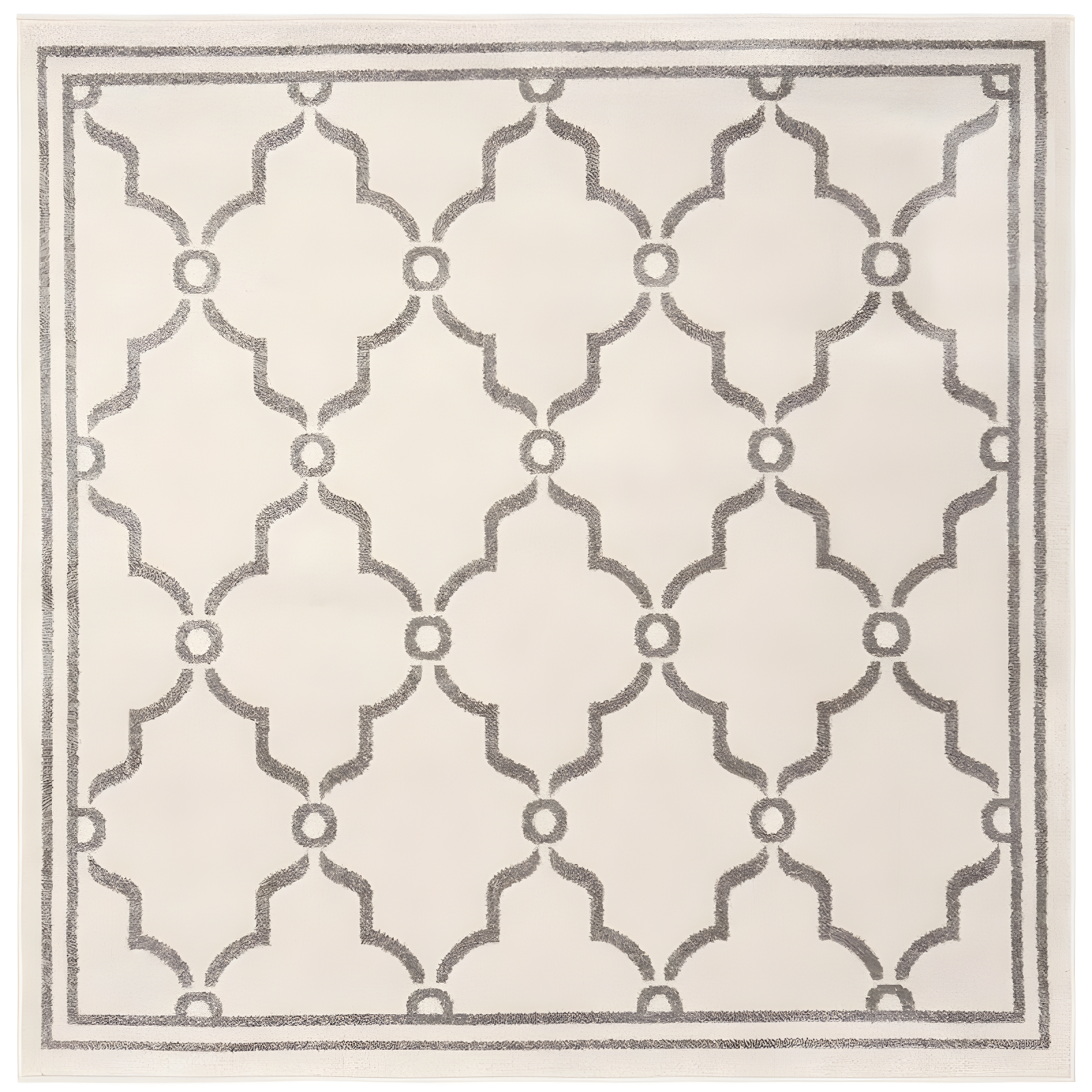 Amherst AMT414 Power Loomed Indoor Area Rug - Ivory/Grey - 5'x5' - Safavieh