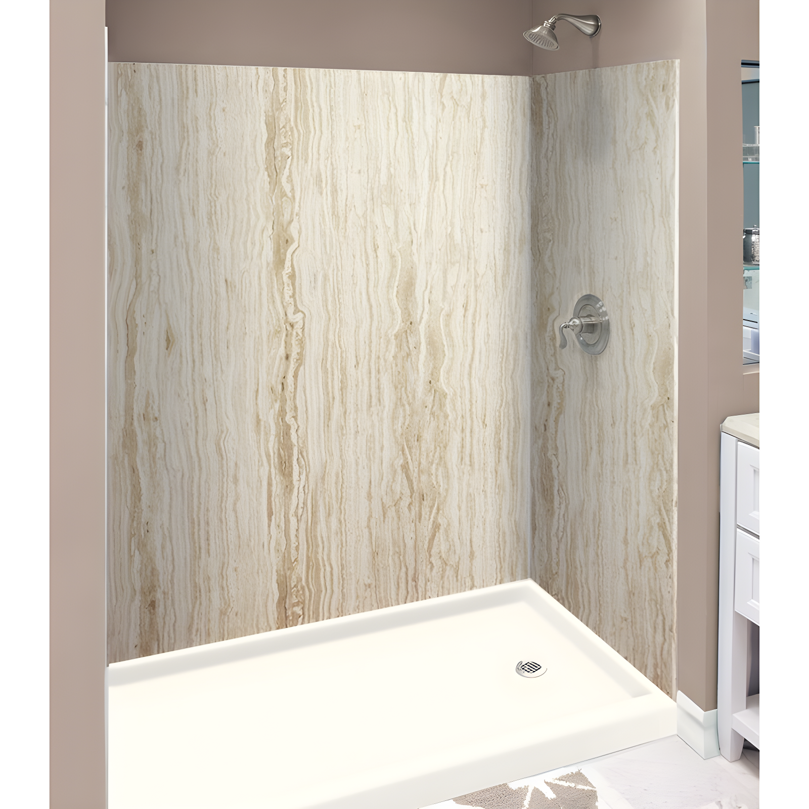 Transolid Expressions 60'' W 36'' D 72'' H Glue Up Solid Surface Wall