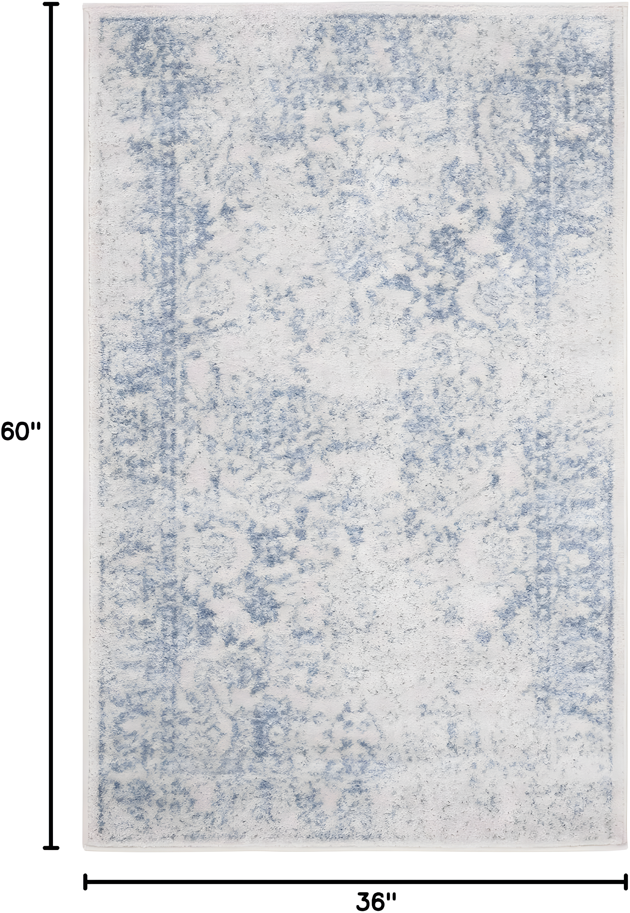 SAFAVIEH Adirondack Wyatt Traditional Area Rug, Ivory/Light Blue, 3' x 5'