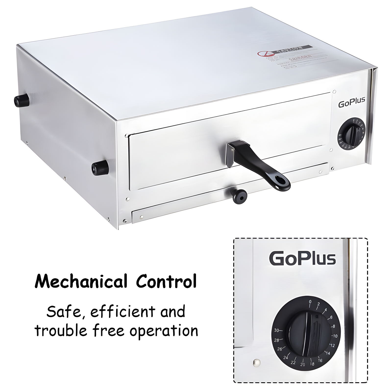 Costway Kitchen Commercial Pizza Stainless Steel Counter Top Snack Pan Oven Bake