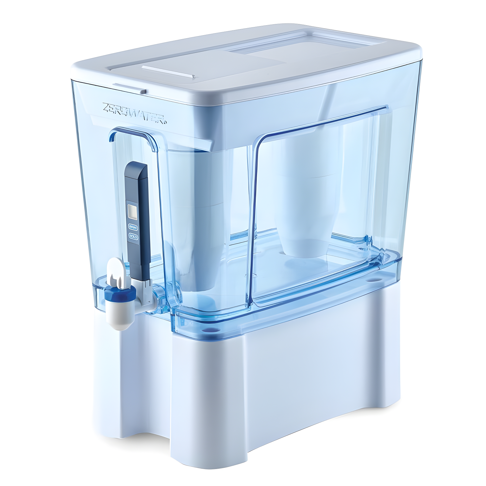 Orblue 52-Cup 5-Stage Water Filter Pitcher Dispenser With 5-Stage 0 TDS Zero Water Filter – IAPMO Certified To Reduce Metals, Chlorine, Lead, Chromium, And Forever Chemicals PFOA/PFOS