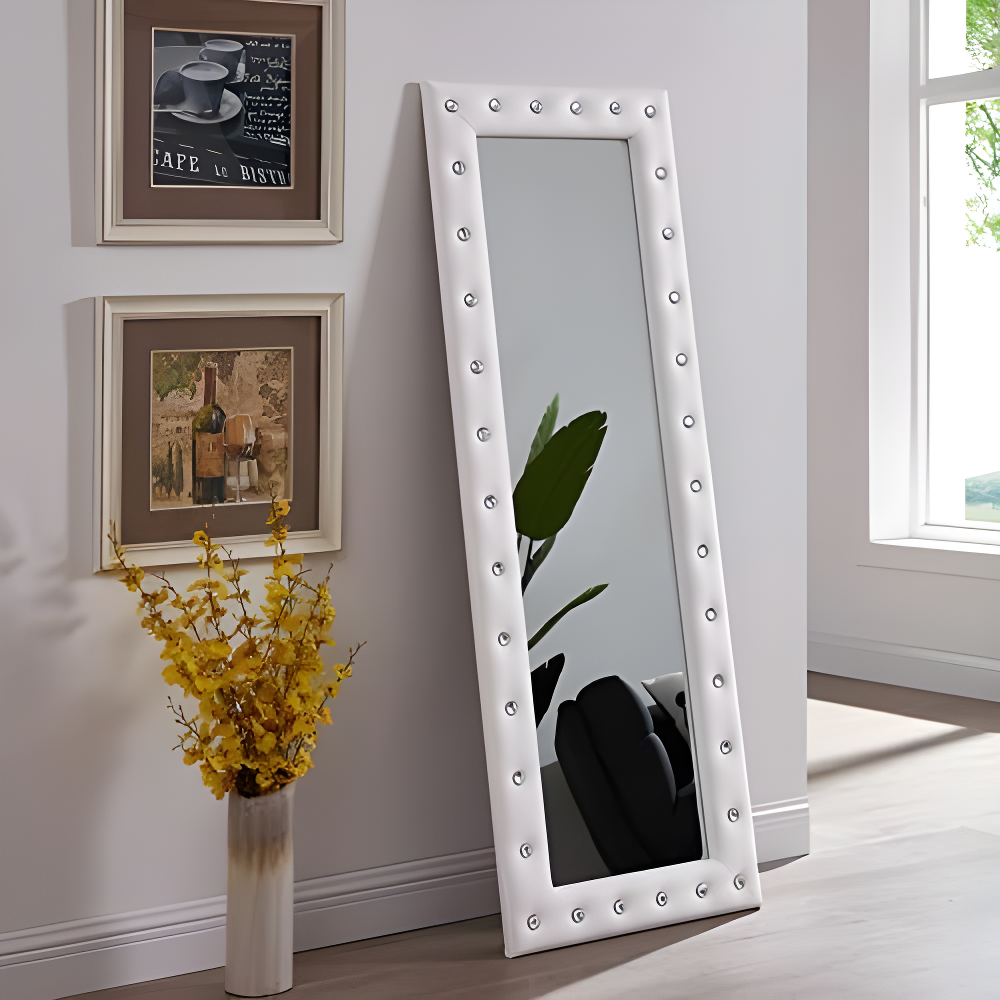 Naomi Home Maisie Modern Aluminum Mirror White