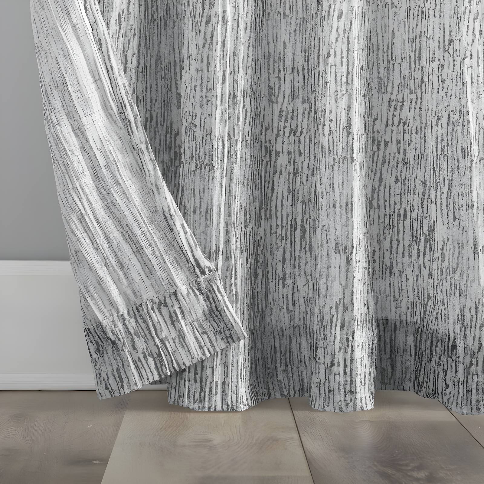Scott Living Tulin Watercolor Print Sheer Rod Pocket Curtain Panel