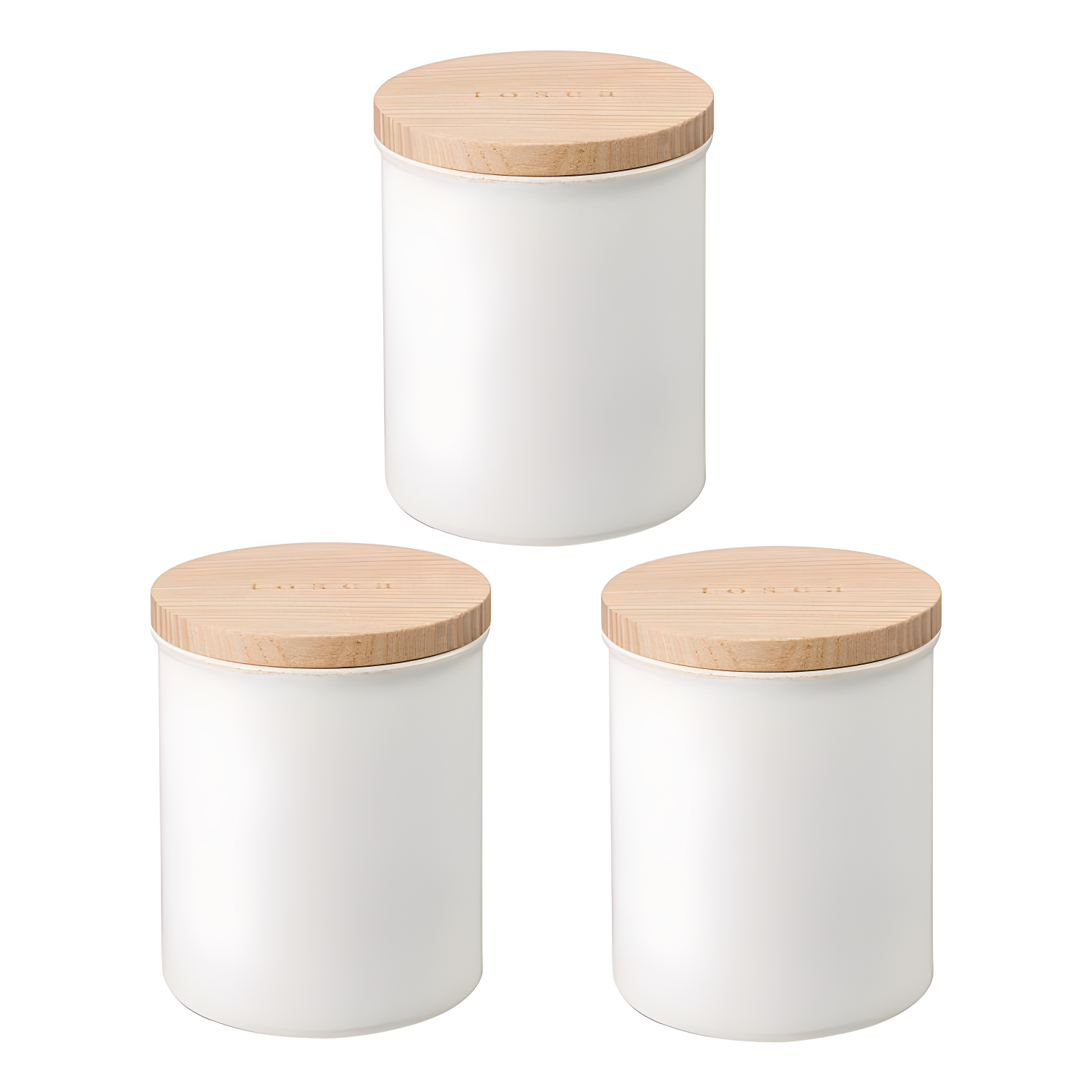 Tosca Yamazaki Home Ceramic Canister, Dry Food Kitchen Storage Container, Plain, 15.25 oz. Airtight