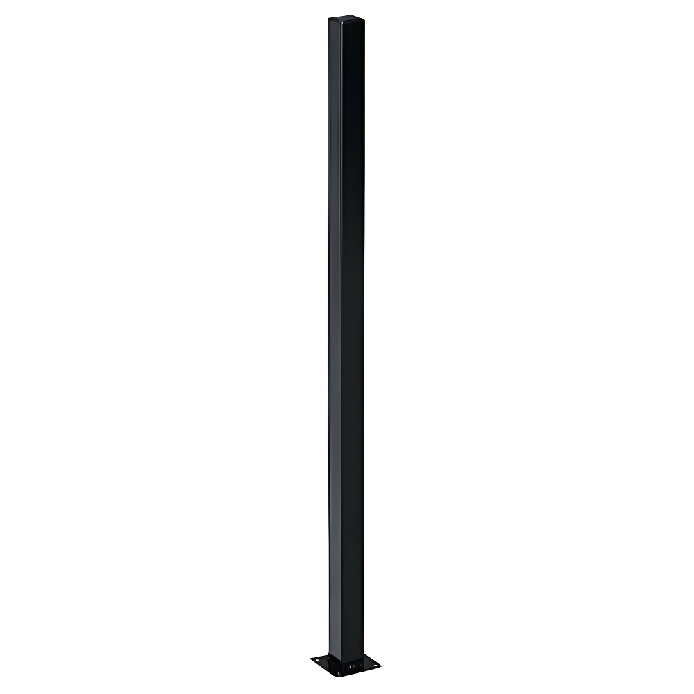White Metal Fence Post 2 in. X 2 in. X 3 Ft. with Flange Post (White)