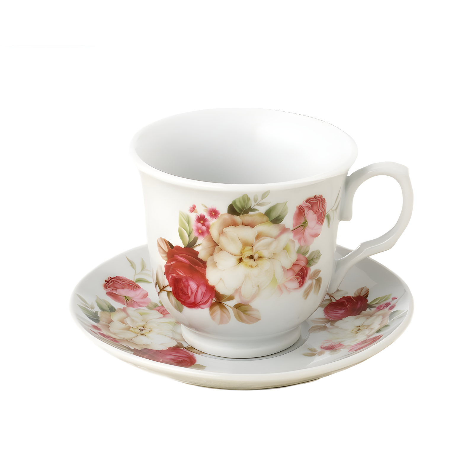 Lorren Home Trends 4 Piece Teacup & Saucer Set