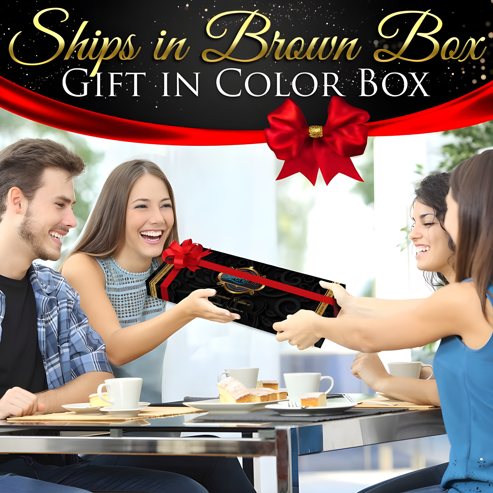 SereneLife Bamboo Bathtub Caddy with Luxury Gift Box and Red Gifting Ribbon Extendable & Adjustable Tray (Stain Brown)