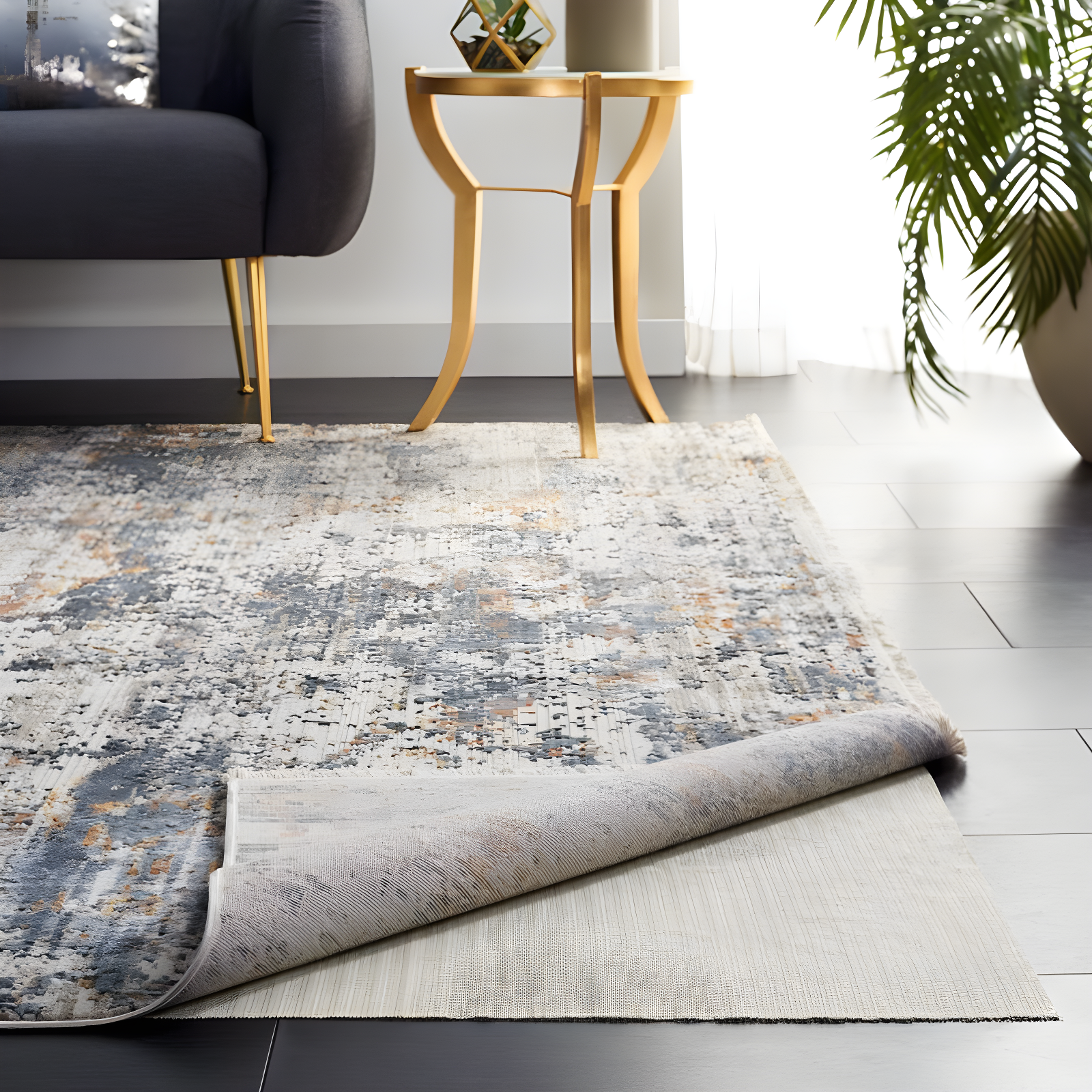 Grid Pad PAD121 Power Loomed Indoor Rug Pad - White - 3' x 5' - Safavieh
