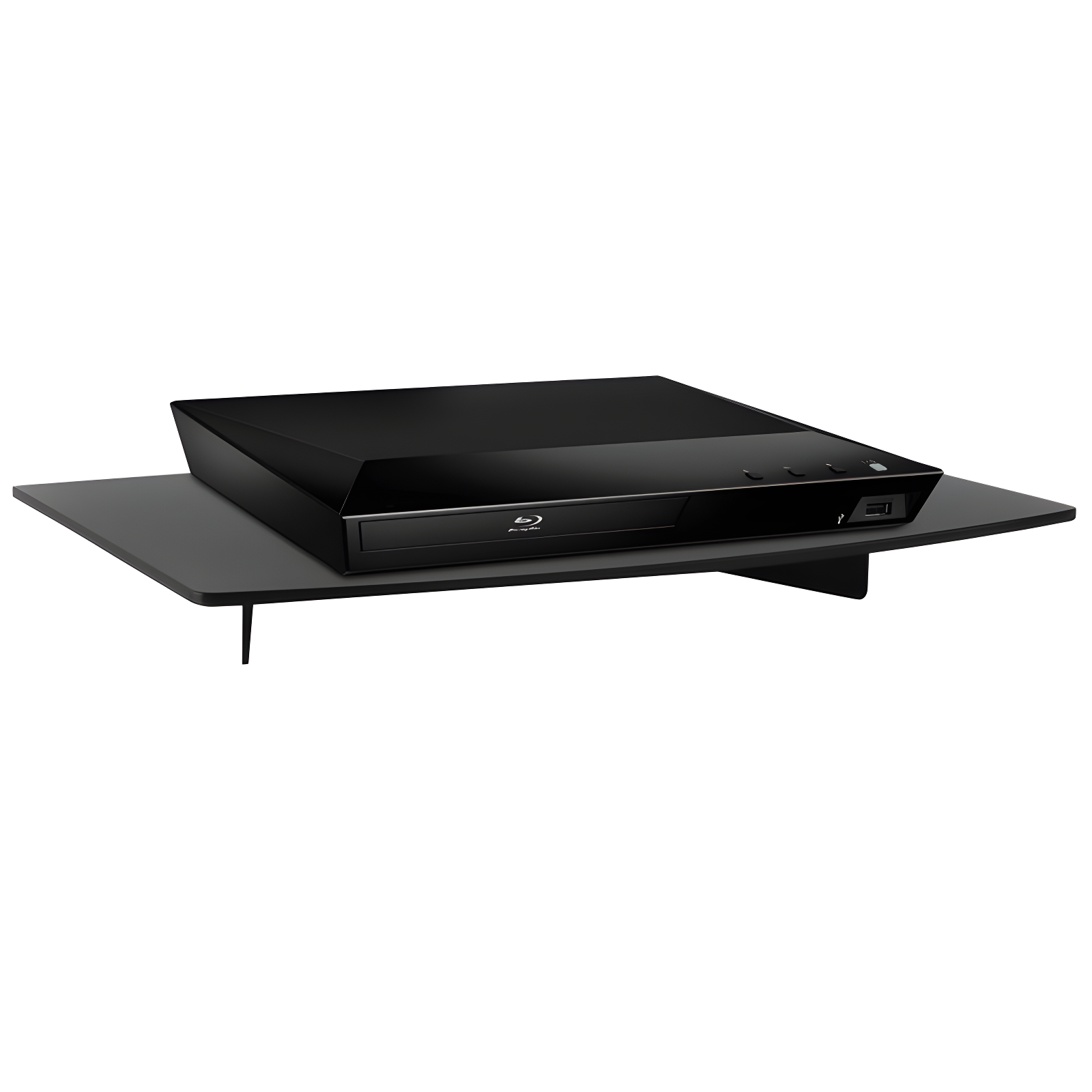 Mount-It! Tempered Glass Cable Box Wall Mount Shelves for AV, Electronic Components, Gaming Consoles