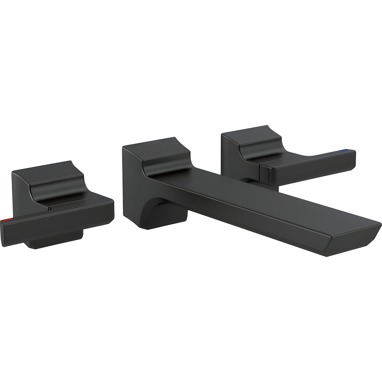 Pivotal Double Handle Wall Mounted Bathroom Faucet