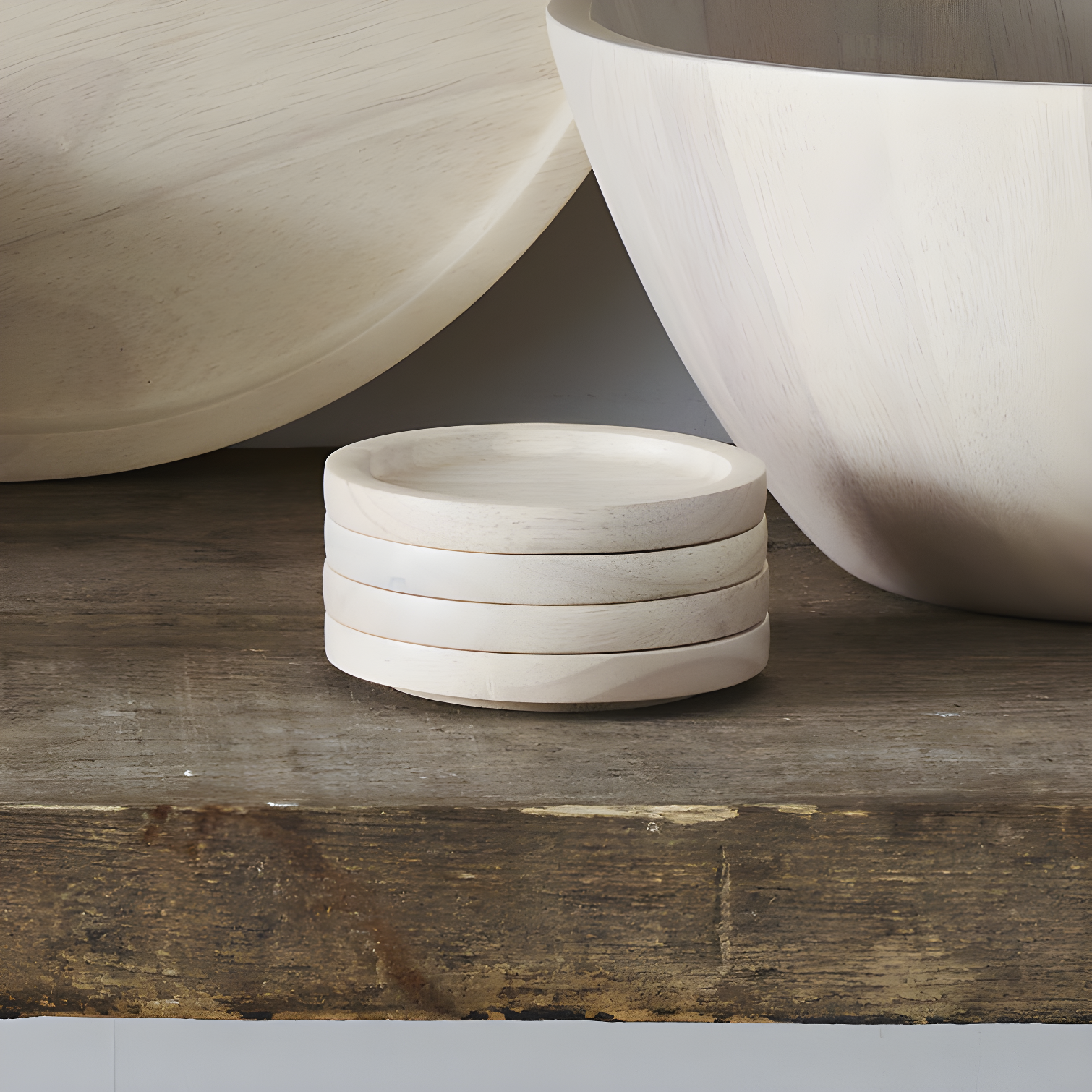Noritake Hammock Wood Set Of 4 Coasters, 3-3/4"