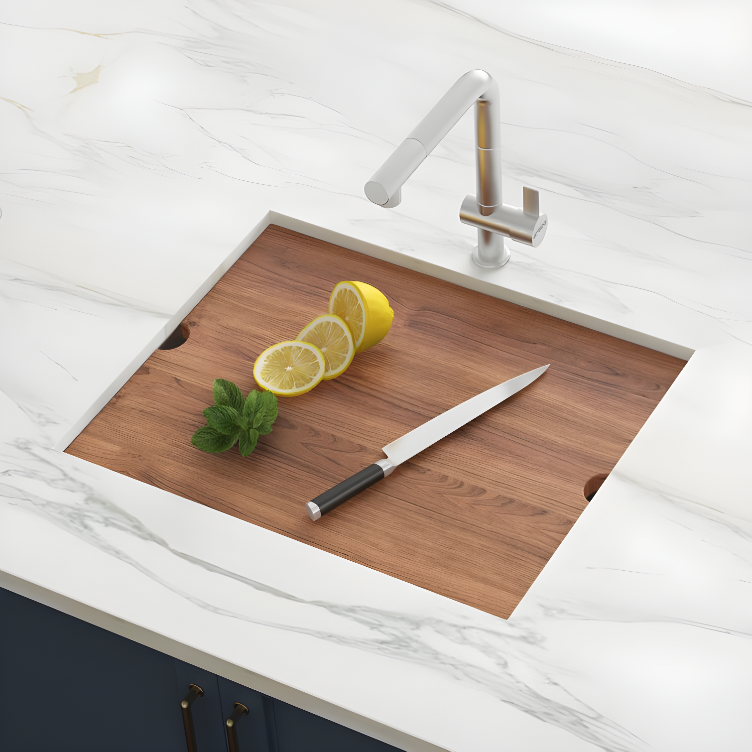 Ruvati RVH8303 Ruvati Workstation Undermount 16 Gauge Stainless Steel Kitchen Sink Single Bowl