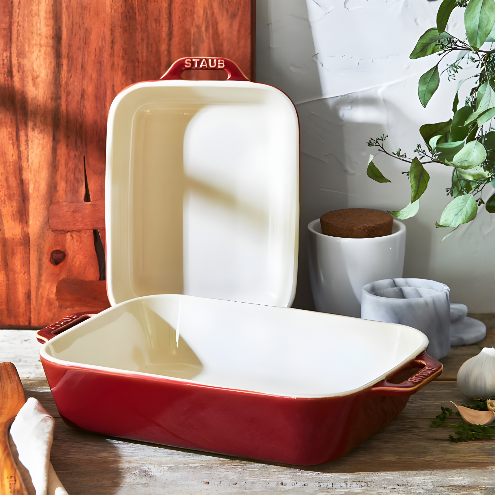 Staub ® Rustic Red 2-Piece Rectangular Baker Set