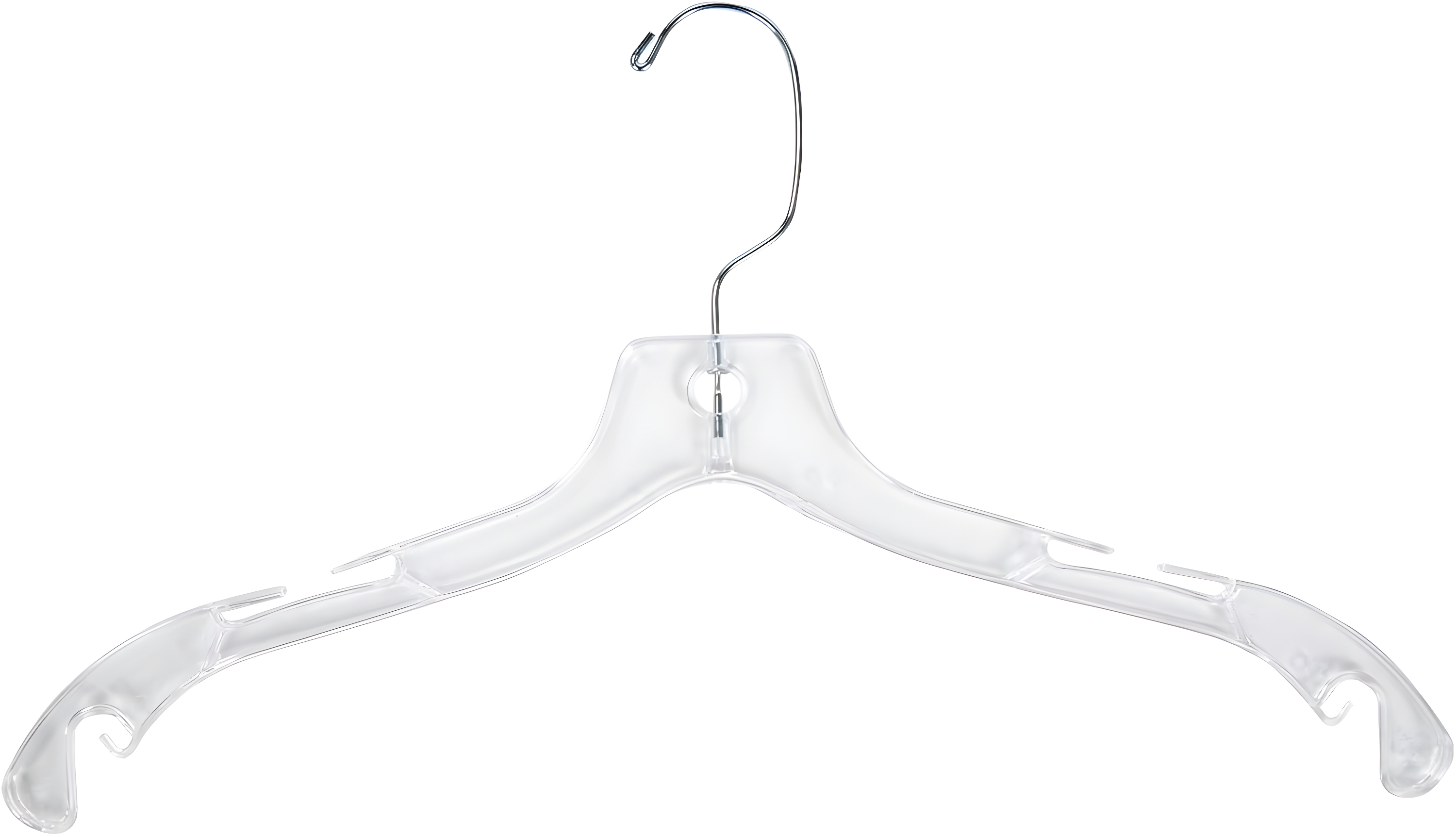 SSWBasics 17 inch Clear Plastic Dress Hangers (Case of 20)